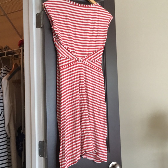 Max Studio red and white stripped dress - Picture 3 of 3